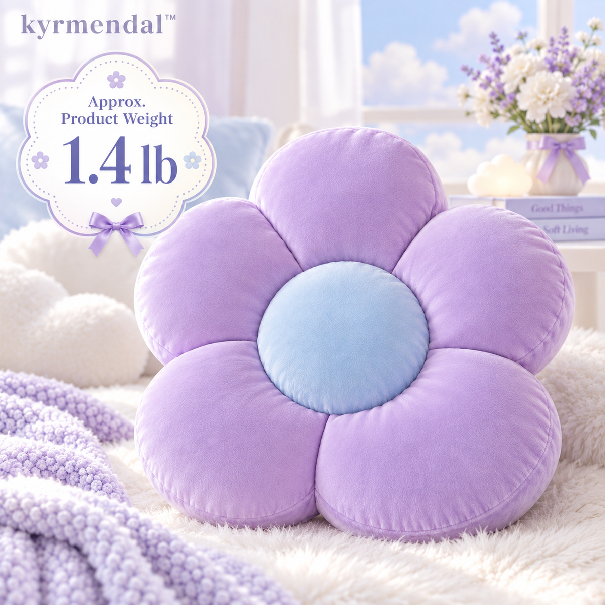 𝐤𝐲𝐫𝐦𝐞𝐧𝐝𝐚𝐥™ Floral Petal Sculptural Pillow