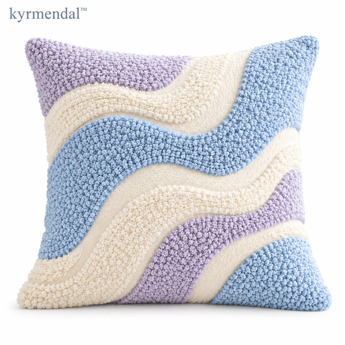 𝐤𝐲𝐫𝐦𝐞𝐧𝐝𝐚𝐥™ Pastel Wave Tufted Pillow