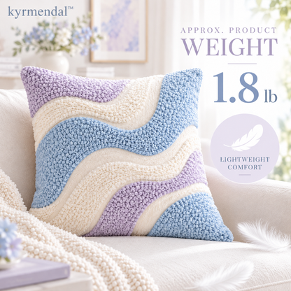 𝐤𝐲𝐫𝐦𝐞𝐧𝐝𝐚𝐥™ Pastel Wave Tufted Pillow