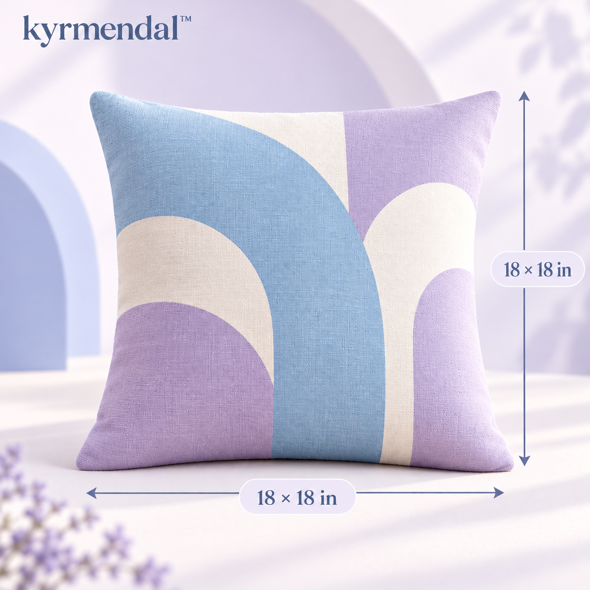 𝐤𝐲𝐫𝐦𝐞𝐧𝐝𝐚𝐥™ Abstract Arch Colorblock Pillow