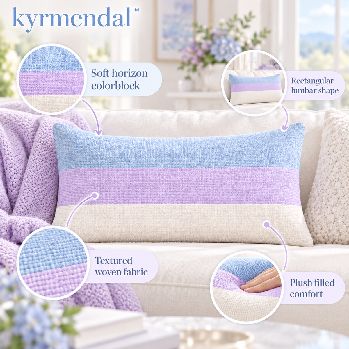 𝐤𝐲𝐫𝐦𝐞𝐧𝐝𝐚𝐥™ Soft Horizon Lumbar Pillow