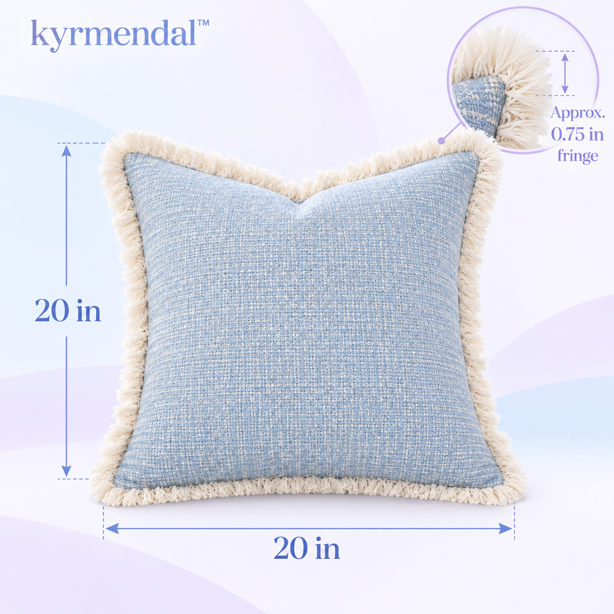 𝐤𝐲𝐫𝐦𝐞𝐧𝐝𝐚𝐥™ Soft Fringe Woven Pillow