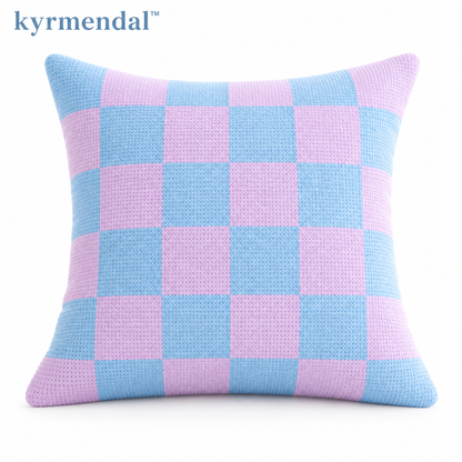𝐤𝐲𝐫𝐦𝐞𝐧𝐝𝐚𝐥™ Pastel Checkerboard Pillow