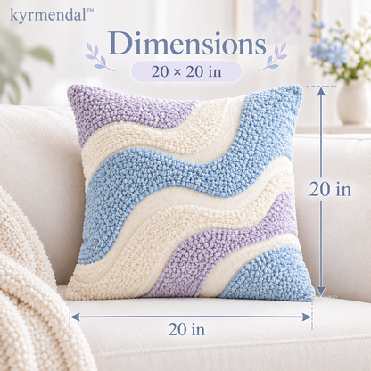 𝐤𝐲𝐫𝐦𝐞𝐧𝐝𝐚𝐥™ Pastel Wave Tufted Pillow