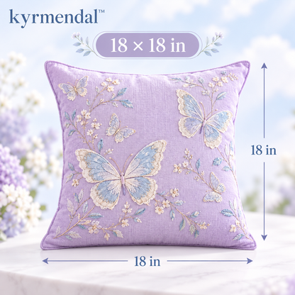 𝐤𝐲𝐫𝐦𝐞𝐧𝐝𝐚𝐥™ Butterfly Embroidered Pillow