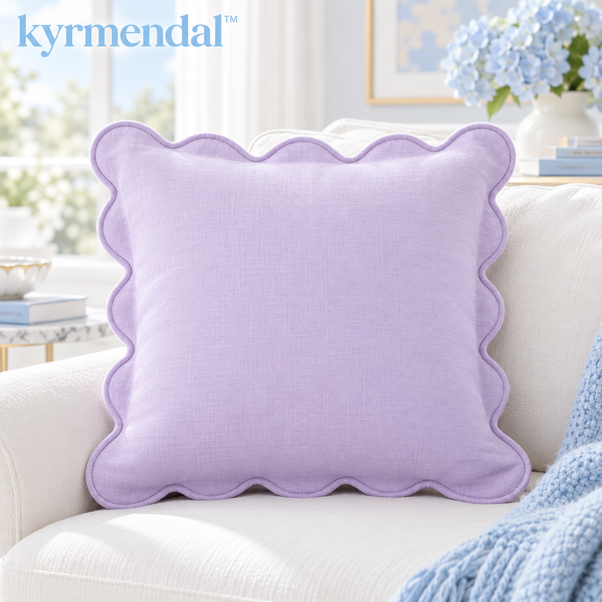 𝐤𝐲𝐫𝐦𝐞𝐧𝐝𝐚𝐥™ Scalloped Edge Accent Pillow