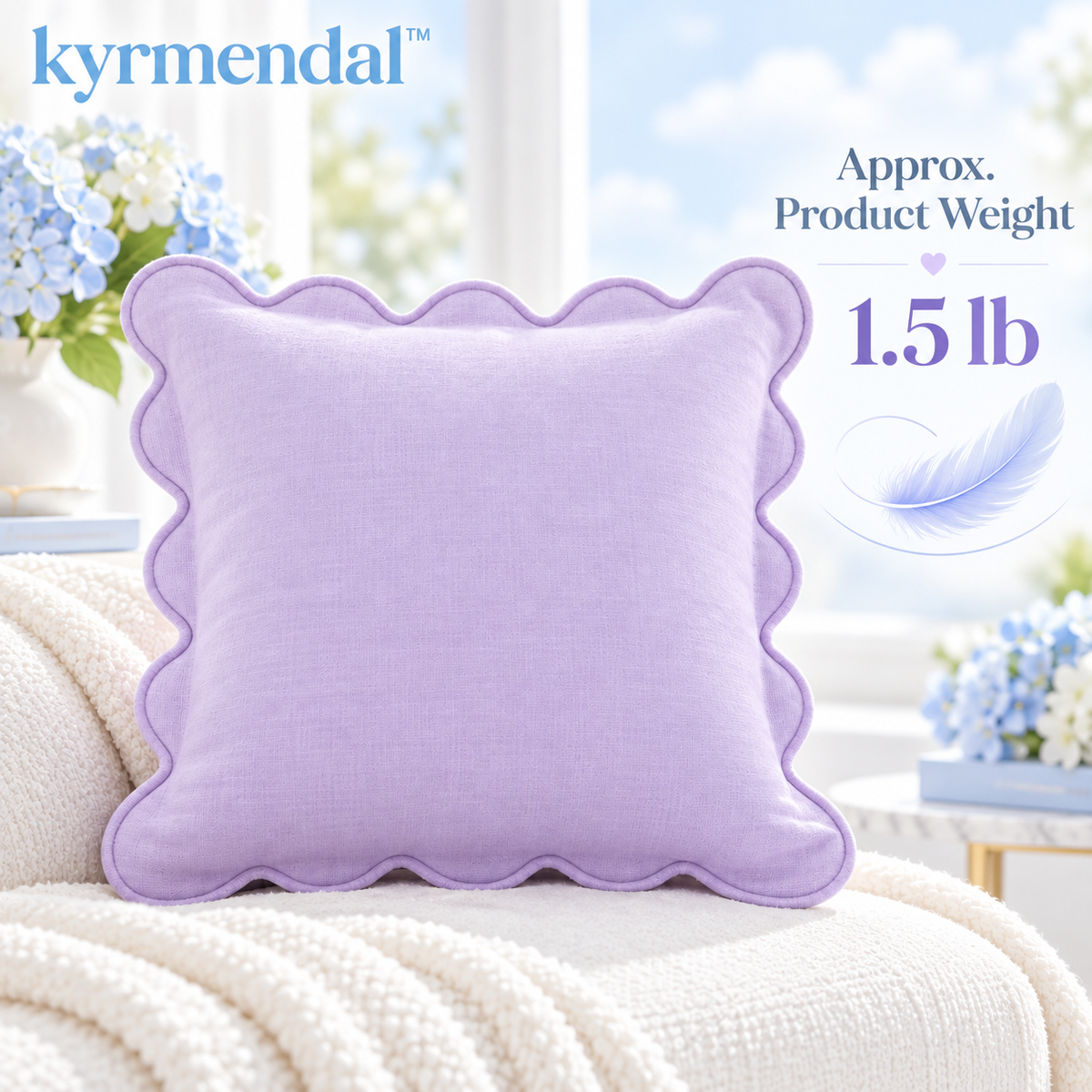 𝐤𝐲𝐫𝐦𝐞𝐧𝐝𝐚𝐥™ Scalloped Edge Accent Pillow