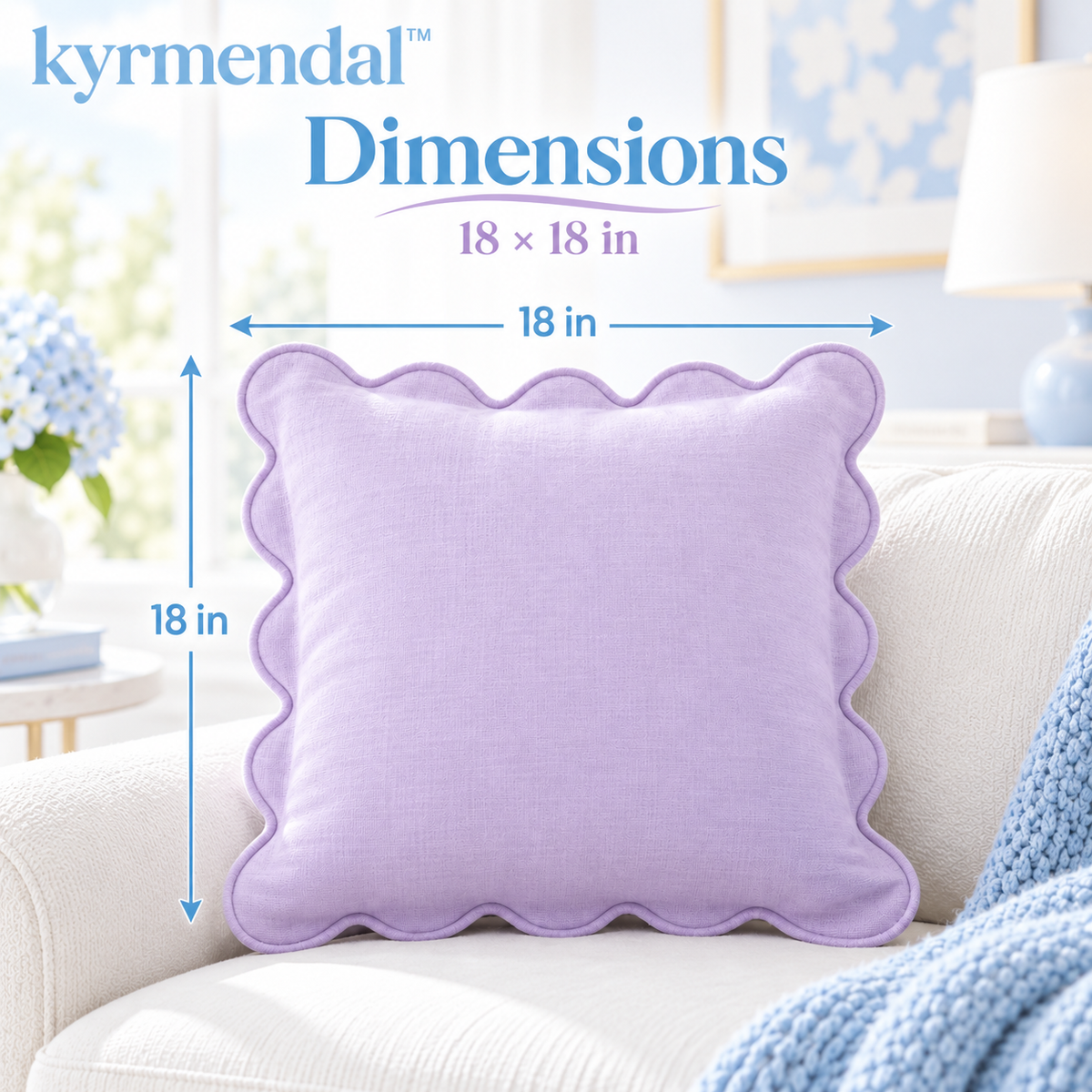 𝐤𝐲𝐫𝐦𝐞𝐧𝐝𝐚𝐥™ Scalloped Edge Accent Pillow