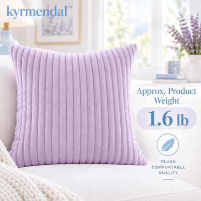 𝐤𝐲𝐫𝐦𝐞𝐧𝐝𝐚𝐥™ Lavender Ribbed Velvet Pillow