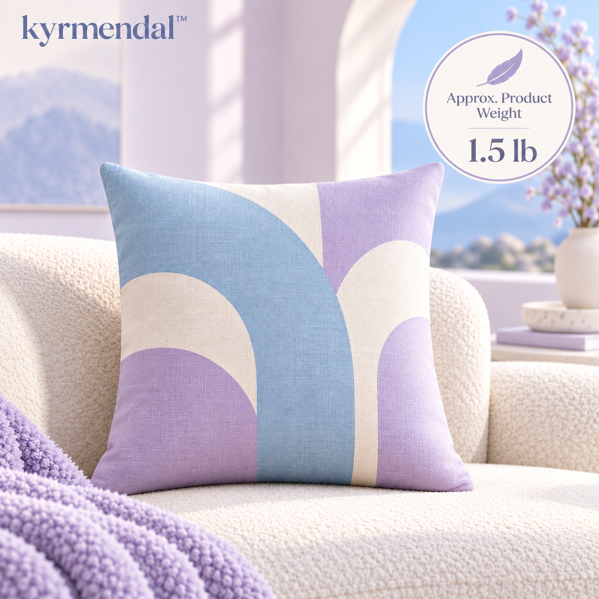 𝐤𝐲𝐫𝐦𝐞𝐧𝐝𝐚𝐥™ Abstract Arch Colorblock Pillow